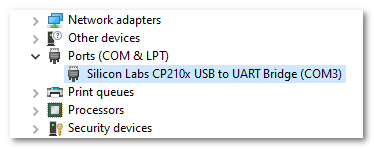 Silicon Labs CP210x USB to UART Bridge (COM3)